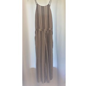 hollister blue and white striped jumpsuit